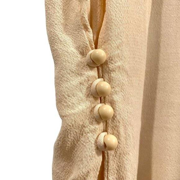 Equipment Femme Raquel Keyhole Blouse Brazilian Sand Peach Cream M - Picture 4 of 6